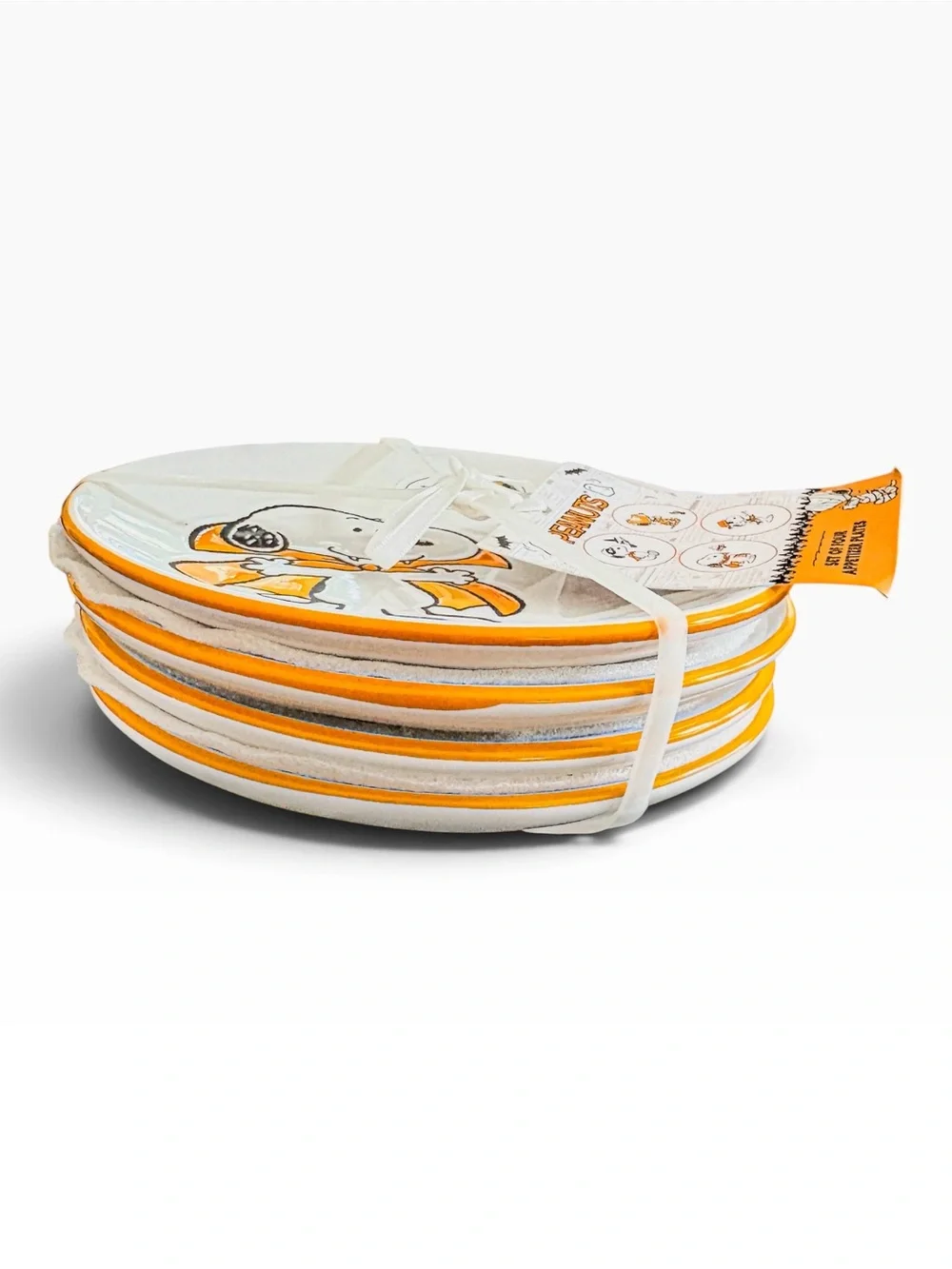 Peanuts Snoopy Halloween 2025 Zrike 4 Appetizer Plates 6” SAMPLE NWT